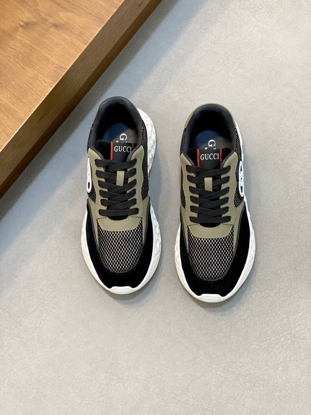 Gucci - High-end quality original - Upper: Nappa calfskin, pebbled calfskin, com