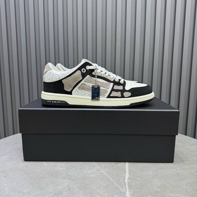 Amiri Bone Shoes Diamond 2025Ss Skel-Top New Spring High Street Sneakers! Cai Xu
