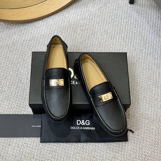 New D&G Dolce & Gabbana casual driving shoes with sheepskin lining, the latest