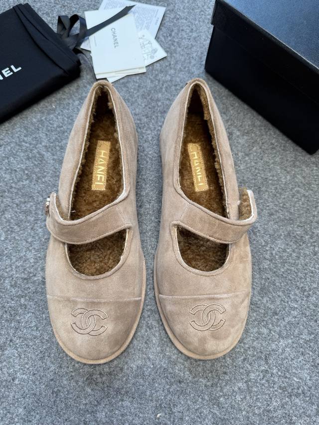 Chanel25B new lambswool Mary Jane shoes The first pair of shoes for early fall t