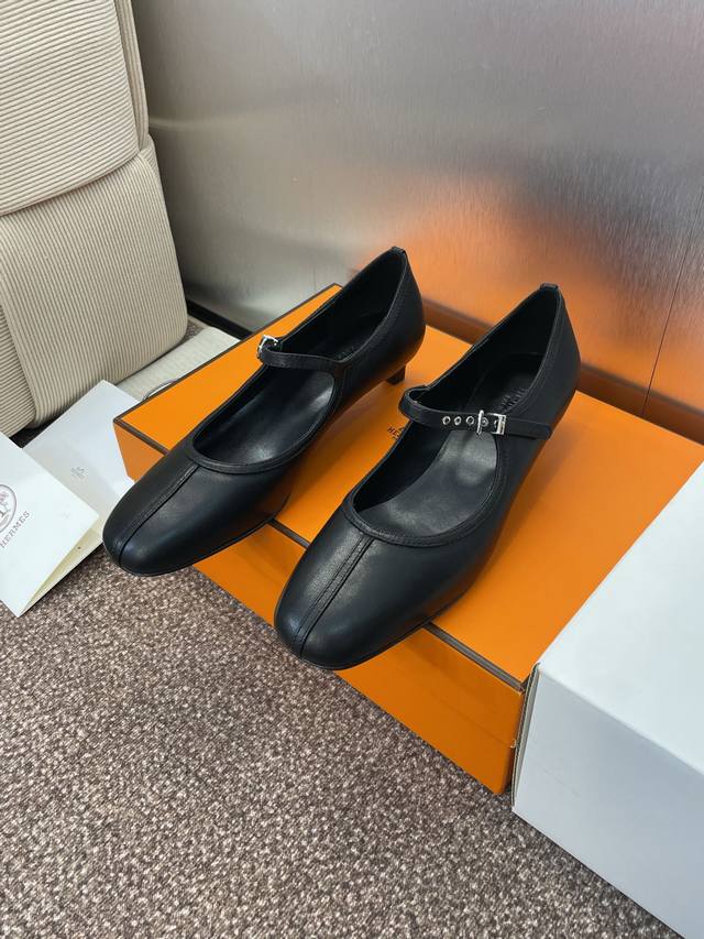Hermes 2025 Spring/Summer New Style Lilia Colorblock Ballet Doll Women's Shoes