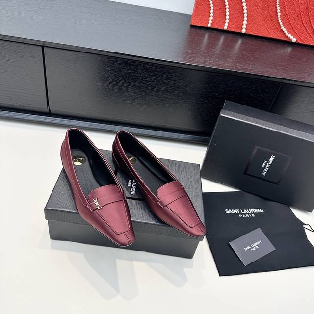 Silk cowhide purchasing version Saint Lauren*Ysl Saint Laurent 25 new flat small