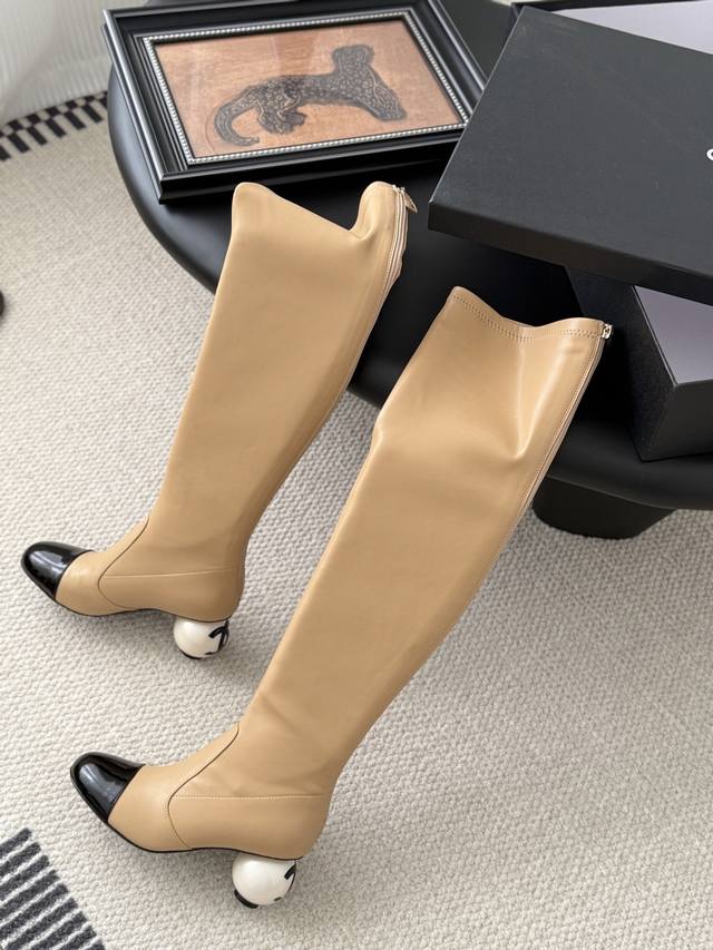 Chanel 25K autumn and winter new pearl boots Highlights Giant pearl Original mol