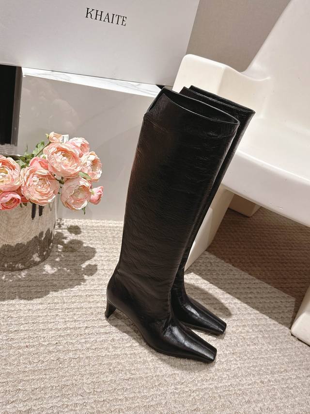 Khaite Niche fashion brand 25Ss new autumn and winter high-heeled square-toed bo