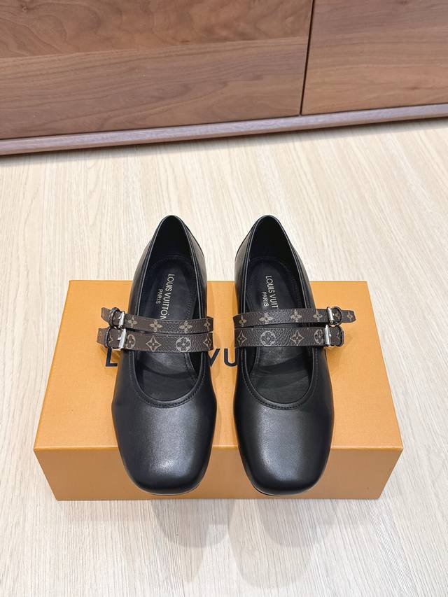 L*V Donkey Brand 25Wf New Monogram Mesh Double-Strap Mary Jane Shoes absolutely