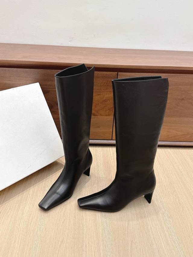 Agent-level Khait*25S new autumn and winter minimalist style small square toe fl
