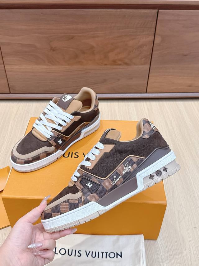 LV Trainer Louis Vuitton Ingo collaboration, L-branded couple's casual sneakers