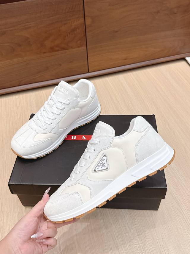 Purchasing-level -#Prada men's triangle logo casual sports shoes nylon + suede m