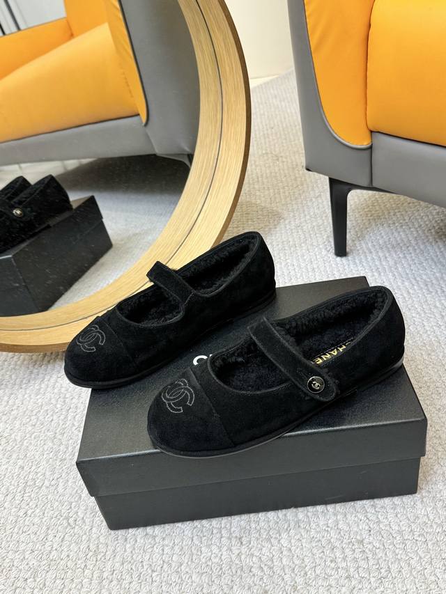 Factory P batch P Chanel's new autumn and winter 25 wool Mary Jane flats I was a