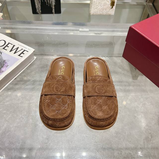 Gg's popular early spring mules! These slippers are made in Italy from soft sued