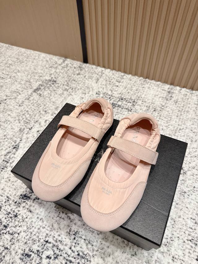 Premium Edition: Prada* Prada P home 25Ssfw~New Velcro Mary Jane casual shoes, l