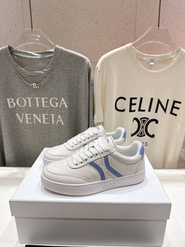 High version factory thin sole Celine* Celine Celine 2025Ss new logo lace-up th