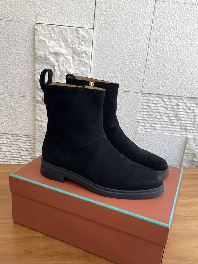 Top version: Loro Piana 25Ss New Autumn and Winter Kilda Side Zipper Ankle Boots