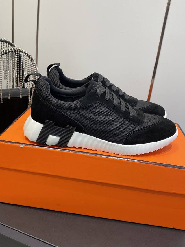 Top version for men and women 390 Hermes H's classic couple's casual sneakers Co