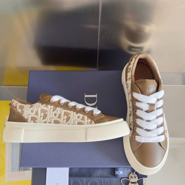 Premium Edition: Couple's Dior B33 Spin Couple's Casual Sneakers and Thick-Sole