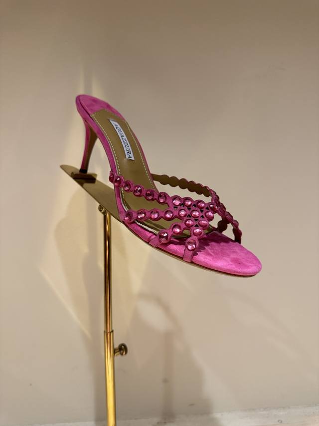 Aquazzura Big Pineapple Sequined High Heels The latest 2025 Spring/Summer butter