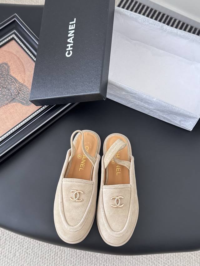 Chanel 25K autumn and winter new half-slippers The sheepskin lining is very comf