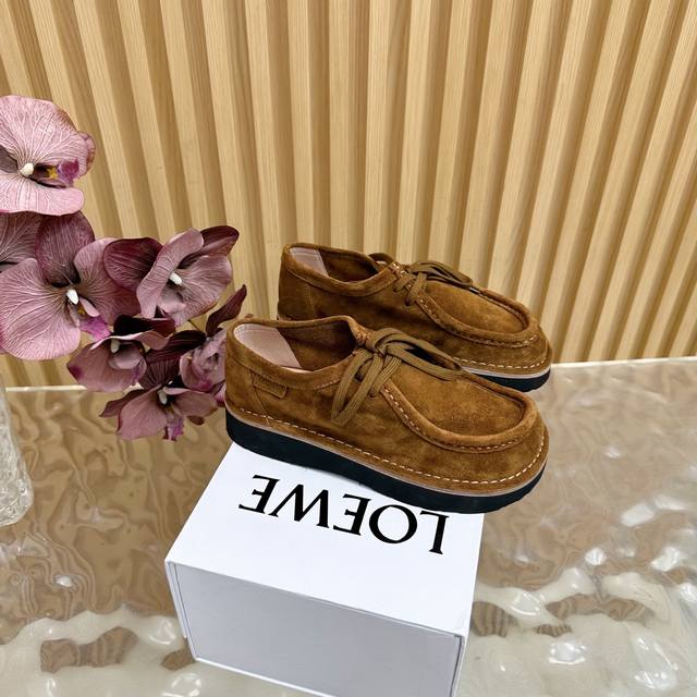 Top version Loewe Derby shoes casual shoes, hot new style with the overall origi
