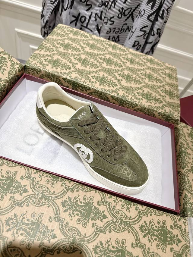 Men's +10 New upgraded version of Gucci's 2025 new white sneakers, a popular Ge