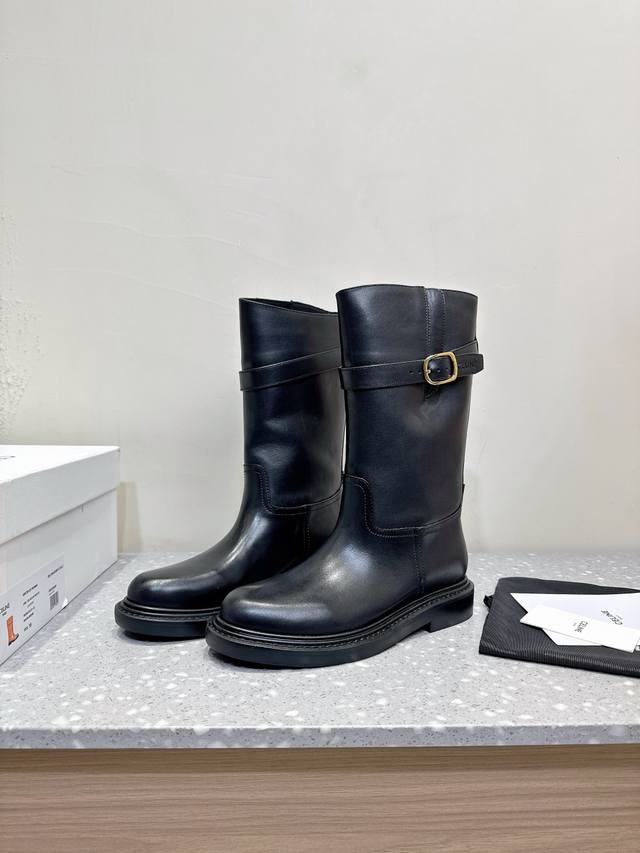 12-inch Celine 25Ss autumn and winter new retro knight boots Arc de Triomphe Bri
