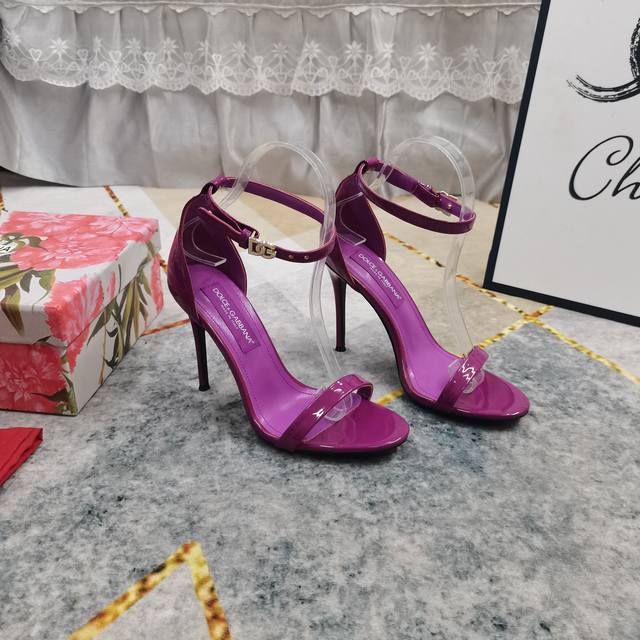 New top-of-the-line high-end version Logo buckle decorated high-heeled thin-stra