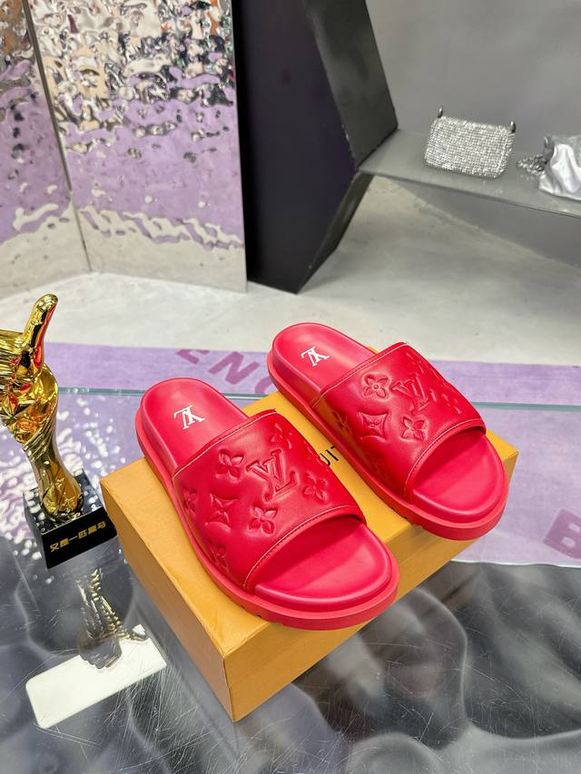 Factory price Pp: Men's shoes Louis Vuitton Lv2025 latest Lv men's slippers Ori