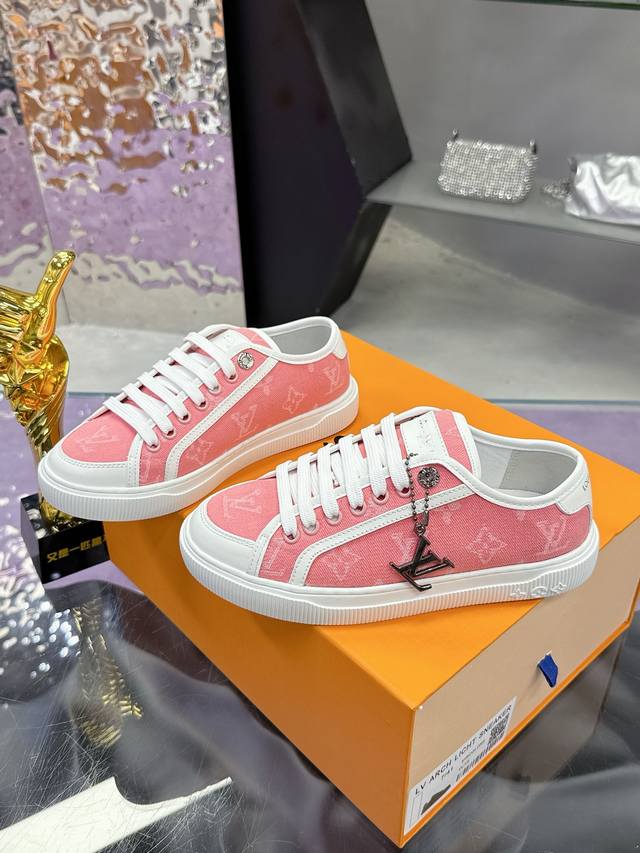 Factory P price P: Delivered with airplane box Lv Louis Vuitton Lv canvas shoes