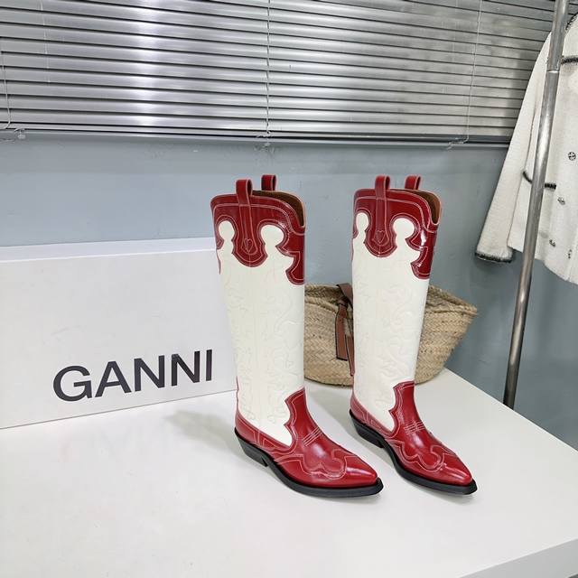 High-quality factory-made boots! Niche fashion brand Ganni25Ss Autumn and Winter
