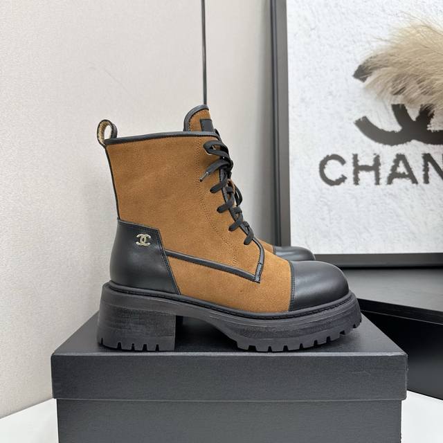 Chanel's new autumn/winter sheepskin ankle boots, style. A classic Chanel Martin