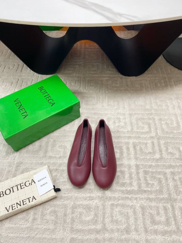 Factory Bv Rosa ballet flats, lambskin round leather lace inlaid shoe collar, s