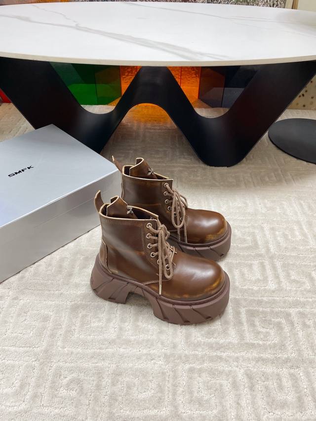 Ankle Boots Smfk Niche trend brand 25Ss's hottest new thick-soled casual derby
