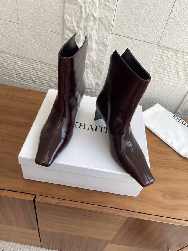 Top Edition: Khaite's new Autumn/Winter 2025 square-toed, high-heeled Ona ankle