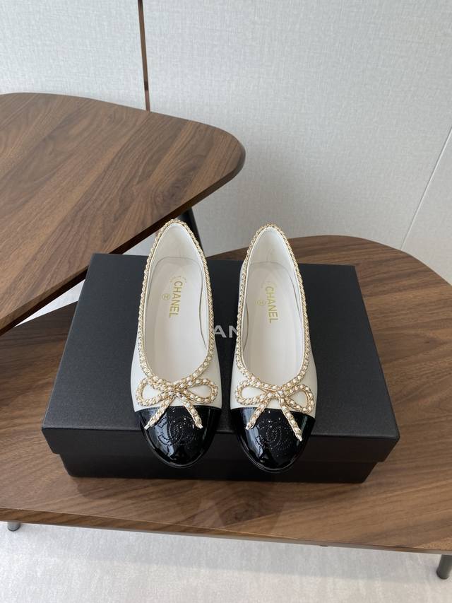 Chanel 25Ss Spring/Summer Collection Chain Ballet Flats The extremely popular bo