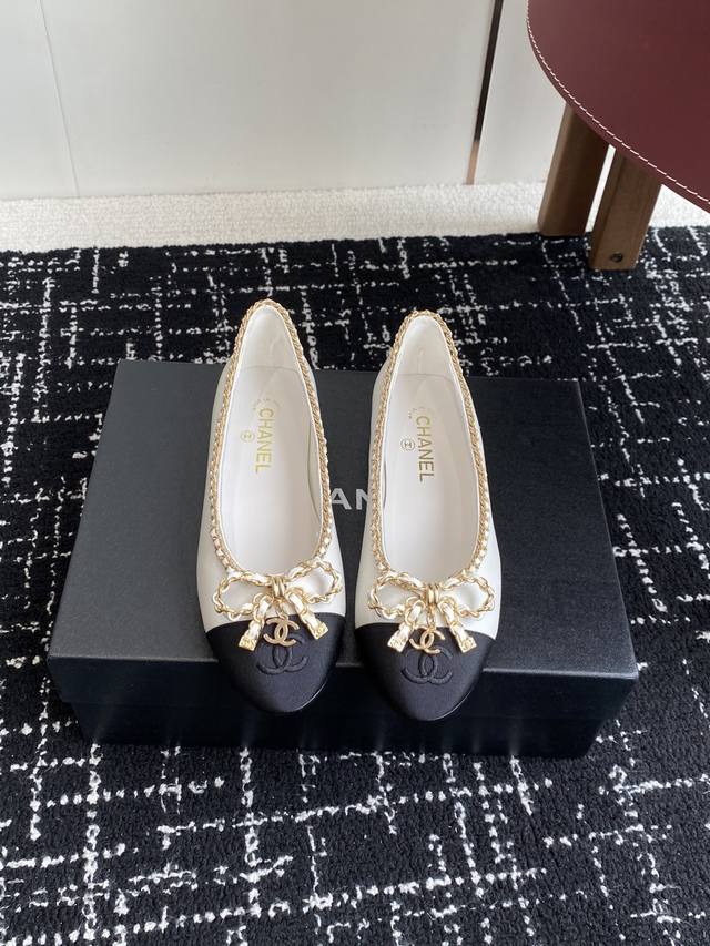 Shopping-level Chanel 25Ss Spring/Summer Collection Chain Ballet Flats The extre