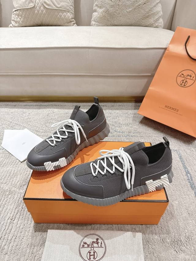 Hermes - High-end quality original casual sports shoes - Upper: suede calfskin,