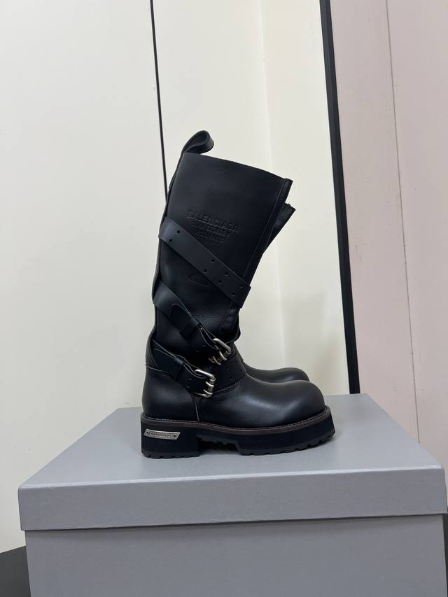 15-inch Balenciaga Venom boots, new fall/winter 25 collection, retro, distressed