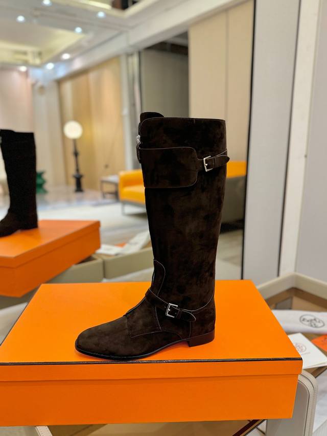 Price: Hermes Justine Calfskin Round Toe Cavalier Boots. Top-quality craftsmans