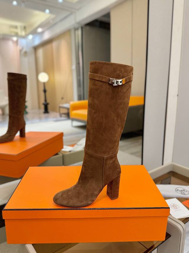 Price: Hermes Justine Calfskin Round Toe Cavalier Boots. Top-quality craftsmans