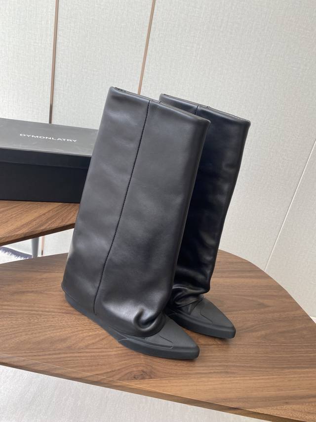 Short boots and high boots Dymonlatry Niche designer's new distressed pointed to