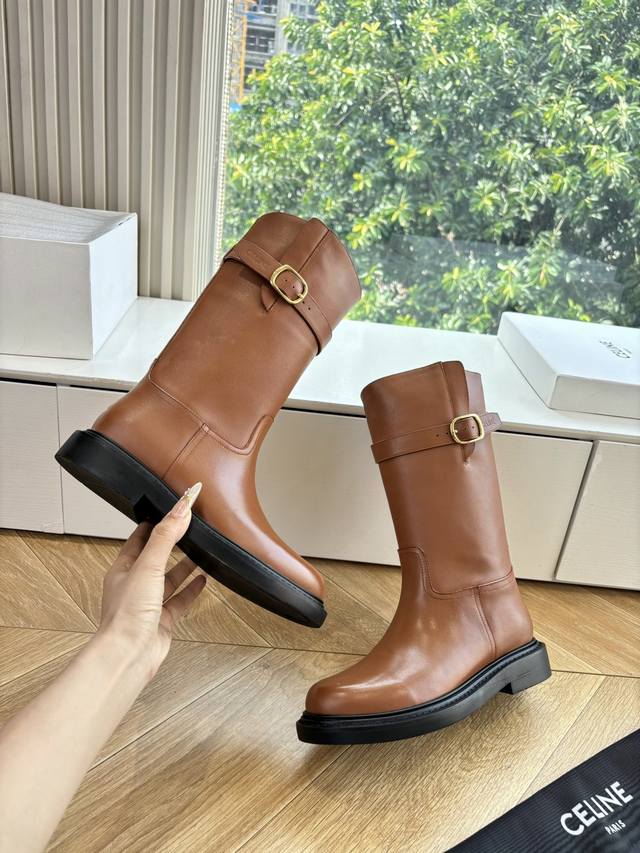 G067 Top quality Celine long knight boots Celine 2025 autumn and winter new styl