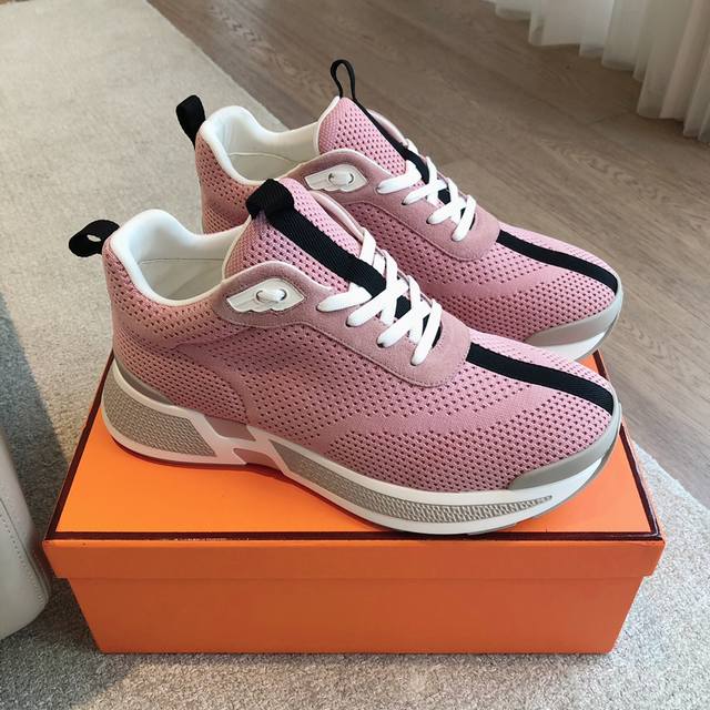 Herme S 25 new sneakers H's 2025 Giga sneakers new increase height by 5cm, a tr