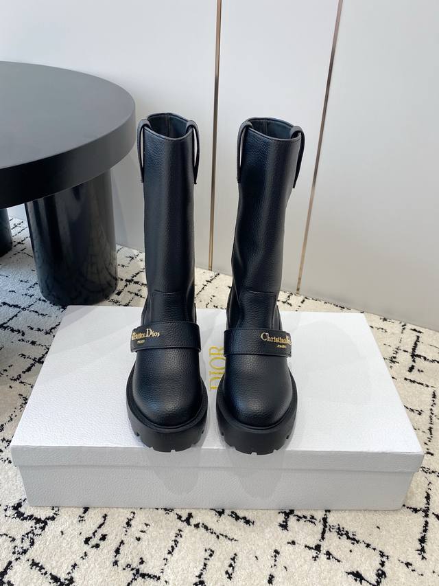 Factory Dior 2025 Autumn/Winter New D-Quest Series Punk-Style Women's Boots Cel