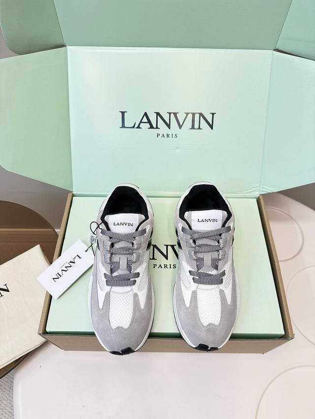 Top-quality airplane box packaging Lanvin | Lanvin fashionable casual sneakers,
