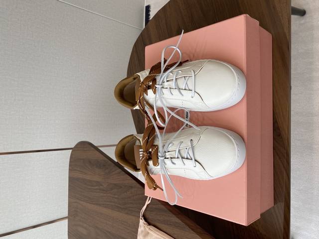 Miu Miu 25Ss. These thick-soled, biscuit-soled Miu Miu 25Ss are a new spring/sum