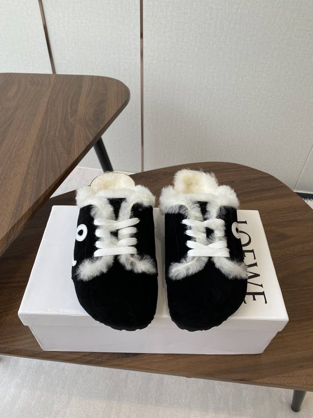 Loewe 25Ss Autumn and Winter Series Couple's Wool Slippers I was so excited when