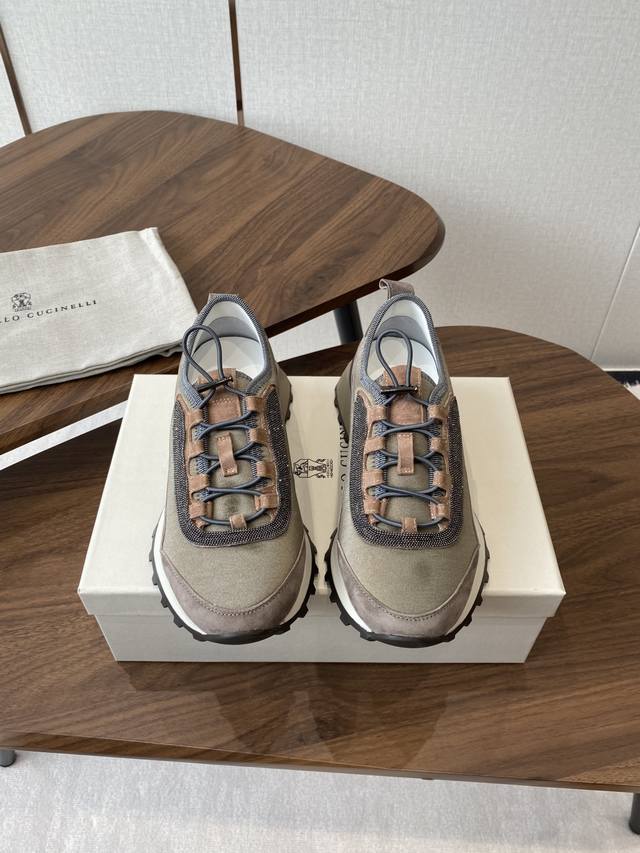 Brunello Cucinelli 25Ss latest Bc lace-up casual shoes Imported suede upper, imp