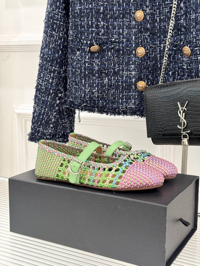Factory Price: Alaia | Alaia's classic hollow-woven Mary Jane shoes (DDD) exude