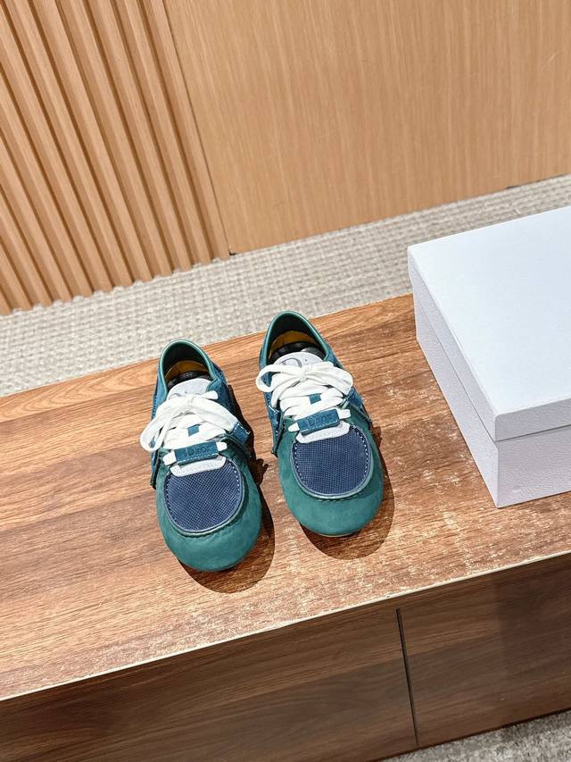 Low-top Dior Roadie Sneakers. Dior's new vintage suede colorblock lace-up high-l