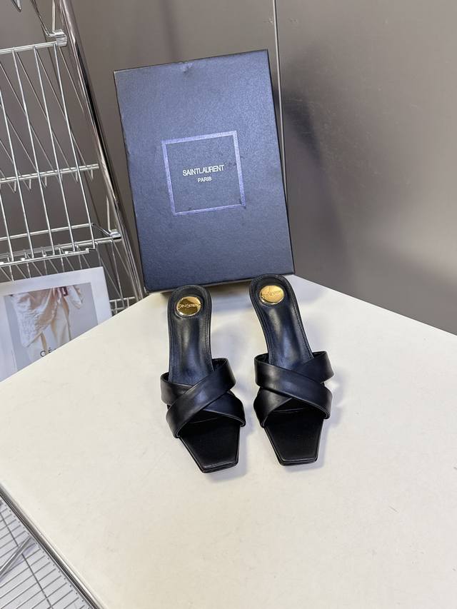 Saint Laurent's spring/summer runway-inspired block-heeled sandals. Numerous cel