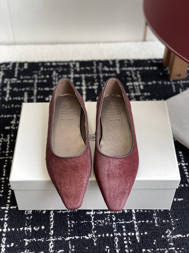 Shopping agent-level Brunellocucinell* Bc 25Ss autumn and winter flat square-toe